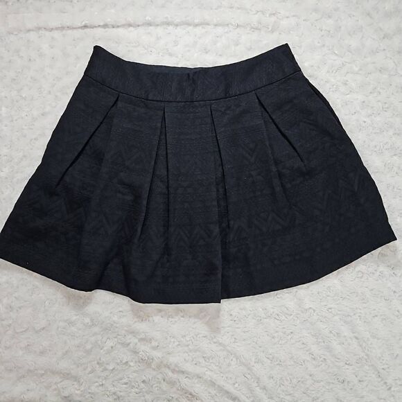 Skirt With Pockets Banana Republic Lined Mini Skirt Pleated Side Zip Dark Blue S - Picture 6 of 9